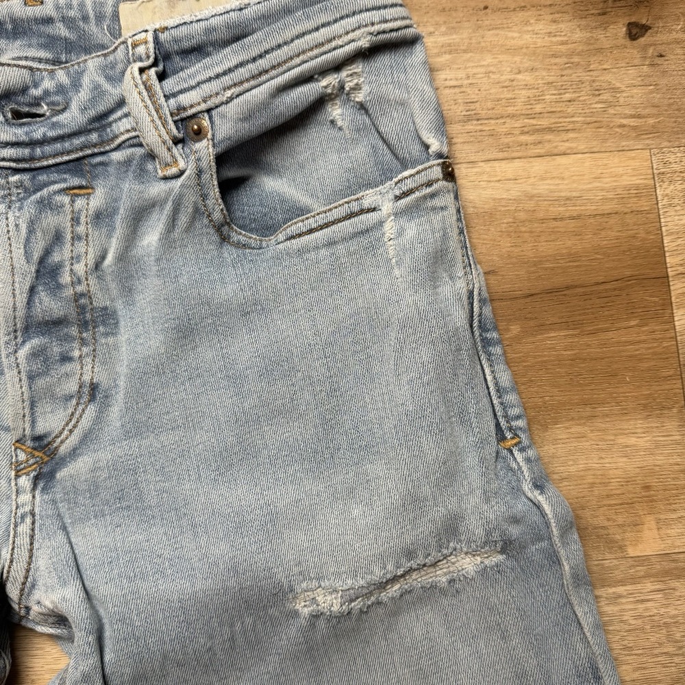 Diesel Sleenker Jeans Men 28x32 Blue Slim Skinny Stretch Light Wash Thrash 086AT - Picture 8 of 16
